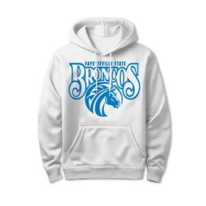 '25 Unisex Fayetteville State White Hoodie w/ Athletic Mark