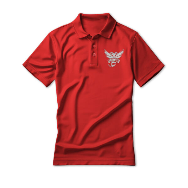 '25 Unisex Delaware State Red Polo w/ Hornet