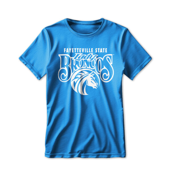 '25 Unisex Fayetteville State Blue Tee w/ Lady Athletic Mark