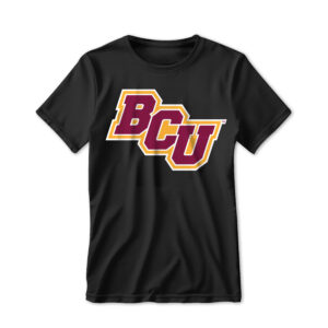 '25 Unisex Bethune Cookman Black Tee w/ Slant Logo