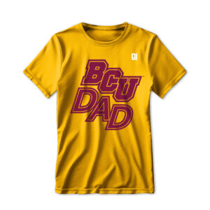 '25 Unisex Bethune Cookman Gold Tee w/ Slant Logo Dad