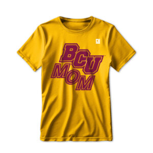 '25 Unisex Bethune Cookman Gold Tee w/ Slant Logo Mom