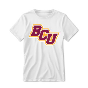'25 Unisex Bethune Cookman White Tee w/ Slant Logo