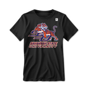 '25 Unisex Savannah State Black Tee w/ Primary Mark