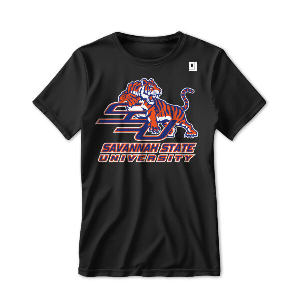 '25 Unisex Savannah State Black Tee w/ Primary Mark
