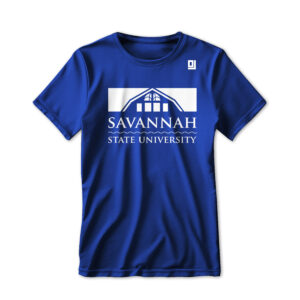 '25 Unisex Savannah State Blue Tee w/ Institutional Mark