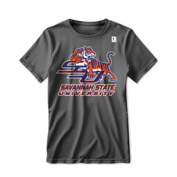'25 Unisex Savannah State Gray Tee w/ Primary Mark