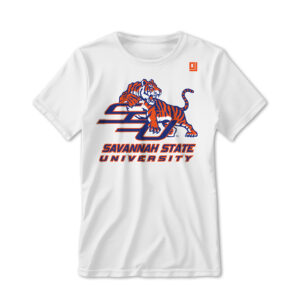 '25 Unisex Savannah State White Tee w/ Primary Mark