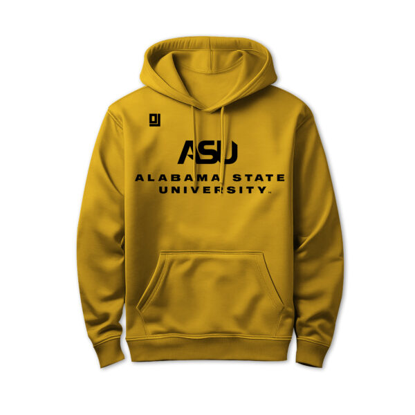 '25 Unisex Alabama State Gold Hoodie w/ Logo 1 - Image 2