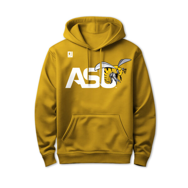 '25 Unisex Alabama State Gold Hoodie w/ Logo 2 - Image 2