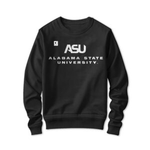 '25 Unisex Alabama State Black Sweatshirt w/ Logo 1