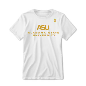 '25 Unisex Alabama State White Tee w/ Logo 1