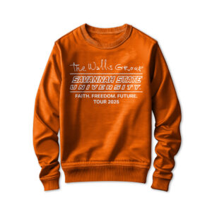 '25 Unisex Savannah State Walls Group Homecoming Orange Sweatshirt 2