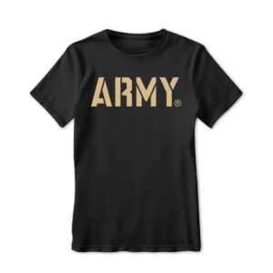 '26 Unisex ARMY Black T-Shirt Word Mark 3