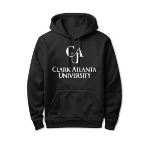 '26 Unisex Clark Atlanta Black Hoodie w/ White CAU logo